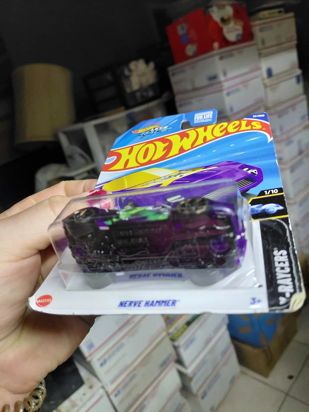 Hot Wheels Nerve Hammer from the 2025 HW X-Raycers series (1/10, number 13/250,